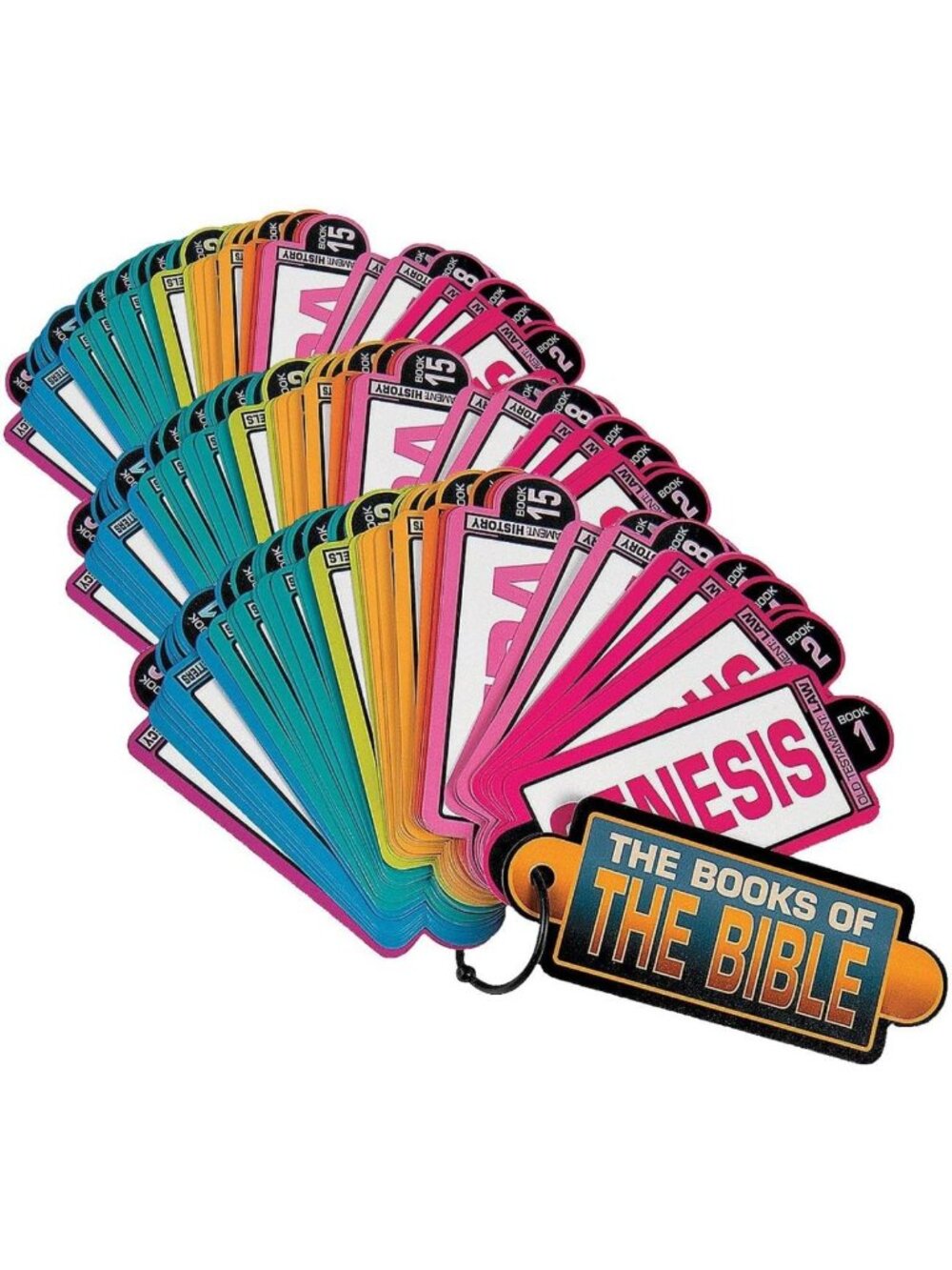 Multicolored Bible Information Cards Set - 12 Educational Tools for Kids - Fun